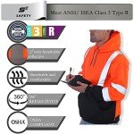 Men's Class 3 High Visibility Hoodie Sweatshirt