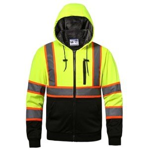 Men's High Visibility Fleece Hoodie - Class 3
