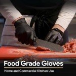 Heavy-Duty Black Nitrile Gloves - 50 Count