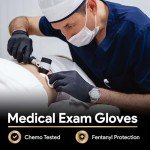 Heavy-Duty Black Nitrile Gloves - 50 Count