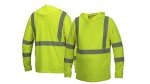 HI VIS Lime Long Sleeve Pullover Hoodie - Large