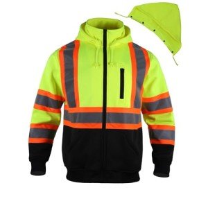 Men's High Visibility Reflective Safety Hoodie