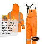 Hi-Vis Waterproof Rain Gear Jacket & Bib Pants