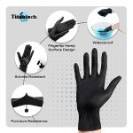 Black Disposable Nitrile Exam Gloves - 100 Pack