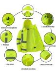Ubon Men's Waterproof Reflective Rain Jacket, Yellow