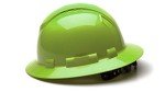 Hi-Vis Lime Full Brim Vented Safety Hat