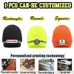 Hi-Vis Reflective Safety Beanie Hat - Custom Logo