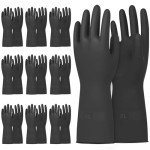 Heavy Duty Chemical Resistant Rubber Gloves - Large