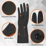Heavy Duty Chemical Resistant Rubber Gloves - Large