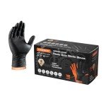 Heavy Duty Nitrile Disposable Gloves - Black, Large