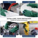 Long Rubber Gloves - 25" Waterproof, Heavy Duty