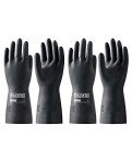 Heavy Duty Chemical Resistant Rubber Gloves - 2 Pairs