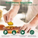 Clear Disposable Vinyl Gloves for Food Safety, 100 pcs