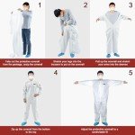 YIBER Heavy Duty Disposable Hazmat Suit - 7 Sizes