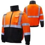High Visibility Waterproof Safety Jacket and Beanie