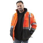 High Visibility Waterproof Safety Jacket and Beanie