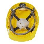 Yellow Hard Hat with Adjustable Ratchet Suspension