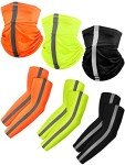 Reflective Neck Gaiter and Arm Sleeves Set