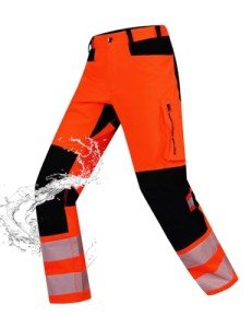 High Visibility Waterproof Reflective Work Pants - Orange