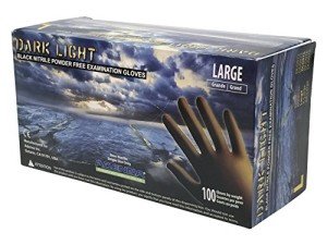Large Black Nitrile Powder-Free Exam Gloves - 100 Count