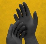Large Black Nitrile Powder-Free Exam Gloves - 100 Count