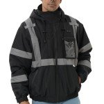 Hi-Vis Waterproof Heated Jacket with Detachable Hood