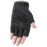 Men's Large Fingerless Leather Palm Work Gloves