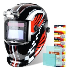 Auto Darkening Welding Helmet - Solar Powered, Adjustable