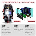 Auto Darkening Welding Helmet - Solar Powered, Adjustable