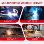 Auto Darkening Welding Helmet - Solar Powered, Adjustable