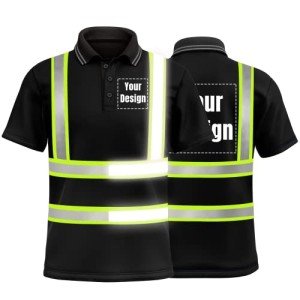 Hi Vis Reflective Safety Polo Shirt - Custom Logo