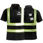 Hi Vis Reflective Safety Polo Shirt - Custom Logo