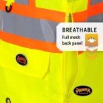 Men's Hi-Vis Reflective Safety Vest with Pockets
