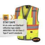 Men's Hi-Vis Reflective Safety Vest with Pockets