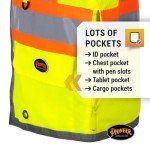 Men's Hi-Vis Reflective Safety Vest with Pockets