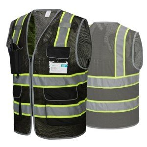 Reflective Mesh Safety Vest with 9 Pockets