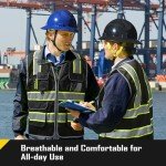 Reflective Mesh Safety Vest with 9 Pockets