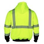 High Visibility Reflective Safety Fleece Hoodie - Yellow