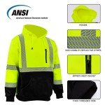 High Visibility Reflective Safety Fleece Hoodie - Yellow