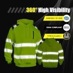 Sicalobo Men's High Visibility Reflective Hoodie