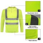 High Visibility Reflective Long Sleeve Safety Shirt