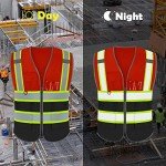 Custom High Visibility Reflective Safety Vest 5 Pockets