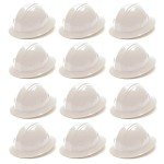 Pyramex White Full Brim Hard Hat 12-Pack