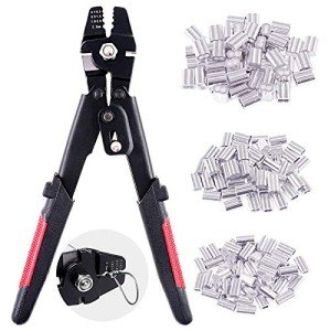 Wire Rope Crimping Tool with Aluminum Ferrules Kit