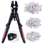 Wire Rope Crimping Tool with Aluminum Ferrules Kit