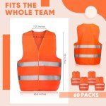 Tarpop 60 Pack High Visibility Safety Vests