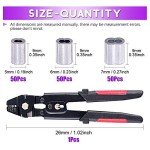 Wire Rope Crimping Tool with Aluminum Ferrules Kit