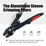 Wire Rope Crimping Tool with Aluminum Ferrules Kit