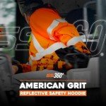 Hi-Vis Men's Hoodie with Fleece Interior - Orange