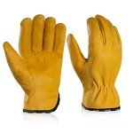 Industrial Grade Leather Work Gloves for Safety
